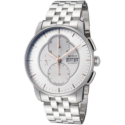 Mido Men's Automatic Watch - Baroncelli Silver Dial Chronograph Bracelet| M86074101 ,