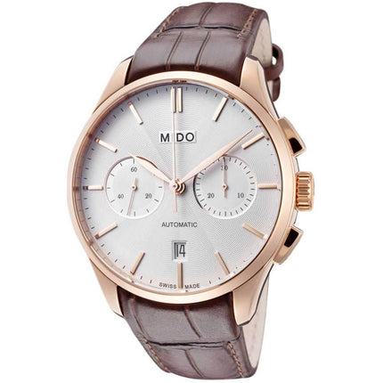 Mido Men's Automatic Watch - Belluna II Brown Strap Chronograph | M0244273603100 ,