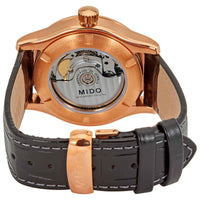 Mido Men's Automatic Watch - Multifort White Dial Black Leather Strap | M0058303603680 ,