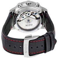 Mido Men's Chrono Watch - Commander II Black Dial Black Leather Strap | M0164141605100 ,