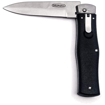 Mikov Folding Knife - Predator Stonewash Finish Blade Black Handle | 241-BH-1/STKP ,