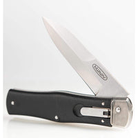 Mikov Folding Knife - Predator Stonewash Finish Blade Black Handle | 241-BH-1/STKP ,
