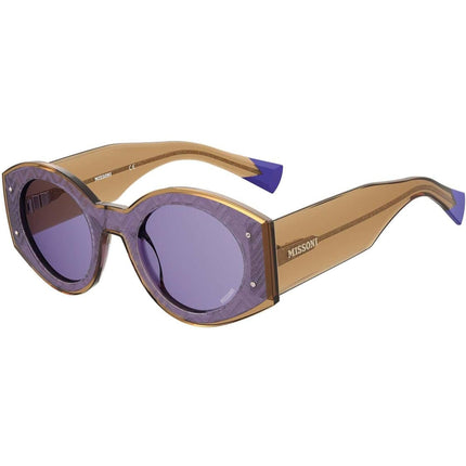 Missoni Women's Sunglasses - Beige Lilac Plastic Cat Eye Frame | MIS 0064/S 0W6O ,