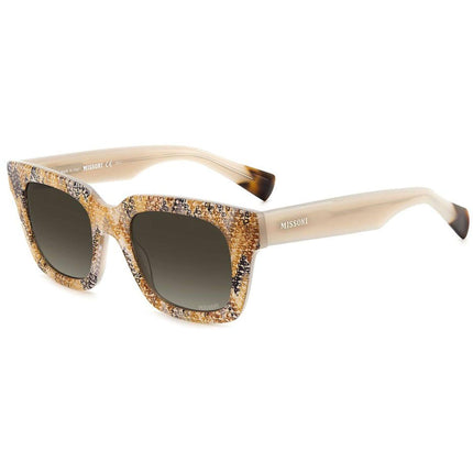 Missoni Women's Sunglasses - Beige Pattern Acetate Rectangular | MIS 0103/S 0Z9K HA ,