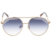 Missoni Women's Sunglasses - Blue Shaded Lens Pilot Metal Frame | MIS 0015/S 0LKS 08 ,