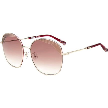 Missoni Women's Sunglasses - Burgundy Gold Metal Square Frame | MIS 0014/S 06K3 ,