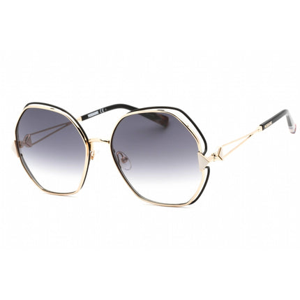 Missoni Women's Sunglasses - Full Rim Gold Black Metal Round | MIS 0075/S 0RHL 9O ,