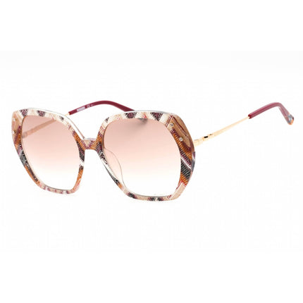 Missoni Women's Sunglasses - Plum Multicolor Rectangular Frame | MIS 0025/S 05ND F5 ,
