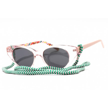 Missoni Women's Sunglasses - Transparent Pink Oval Frame Grey Lens | MMI 0004/S 35J IR ,