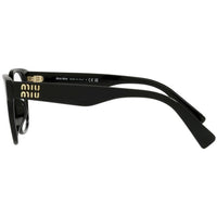 Miu Miu Women's Eyeglasses - Black Plastic Square Frame Fixed Nose Pad | 02VV 1AB1O1 ,