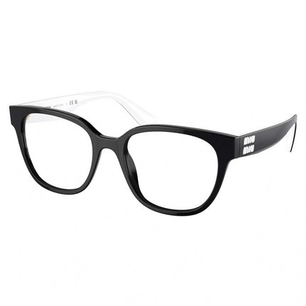 Miu Miu Women's Eyeglasses - Black Square Full Rim Frame Demo Lens | 02VV 10G1O1 ,