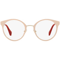 Miu Miu Women's Eyeglasses - Core Collection Pale Gold Powe Frame | 0MU 51 PV UST1O1 ,