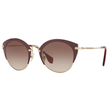 Miu Miu Women's Sunglasses - Amaranth/Pale Gold Frame Brown Lenses | 53RS-UA50A652 ,
