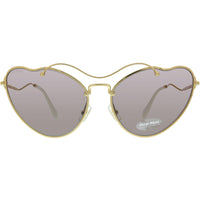 Miu Miu Women's Sunglasses - Antique Gold Butterfly Metal | MIU MIU 0MU55RS 7OE6X165 ,