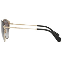 Miu Miu Women's Sunglasses - Black Pale Gold Metal Frame Grey Lens | 53RS-1AB0A752 ,