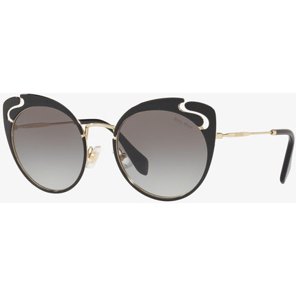 Miu Miu Women's Sunglasses - Core Collection Pale Gold and Black | 0MU 57TS 1AB0A7 ,
