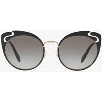 Miu Miu Women's Sunglasses - Core Collection Pale Gold and Black | 0MU 57TS 1AB0A7 ,