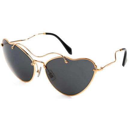 Miu Miu Women's Sunglasses - Gold Metal Butterfly Frame | MIU MIU 0MU55RS 7OE1A165 ,