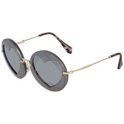 Miu Miu Women's Sunglasses - Grey Mirrored Black Plastic Lenses | 01SS-VA35L062 ,