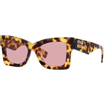 Miu Miu Women's Sunglasses - Light Havana Plastic Butterfly Frame | 08WS 7S003S ,