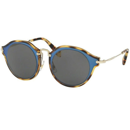 Miu Miu Women's Sunglasses - Matte Azure Plastic Frame Grey Lenses | 51SS-VA71A149 ,