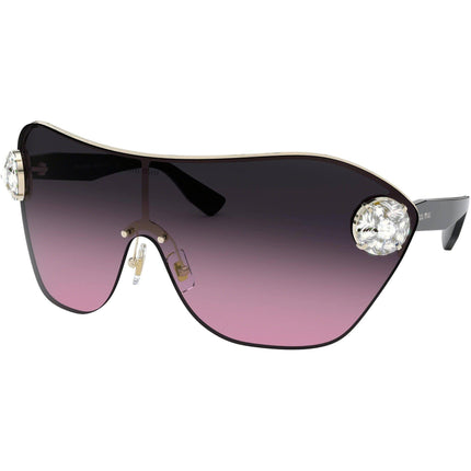 Miu Miu Women's Sunglasses - Pale Gold Geometric Frame | MIU MIU 0MU 68US ZVN15358 ,