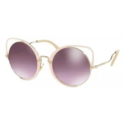 Miu Miu Women's Sunglasses - Pale Gold Glitter Metal Frame | MIU MIU 0MU51TS 4UD08554 ,