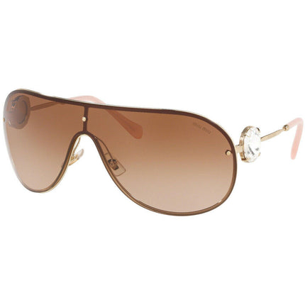 Miu Miu Women's Sunglasses - Pale Gold/Pink Metal Frame | MIU MIU 0MU67US ZVN1Z137 ,