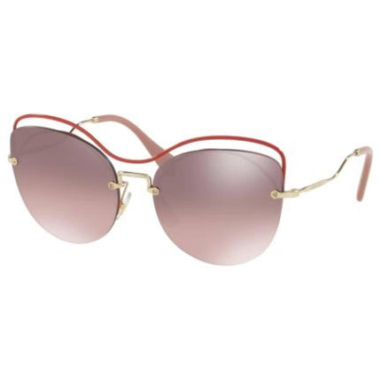 Miu Miu Women's Sunglasses - Raspberry Metal Cat Eye Frame | MIU MIU 0MU 50TS C4OTEG60 ,