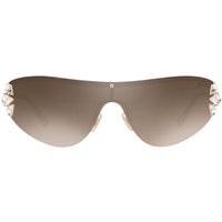 Miu Miu Women's Sunglasses - Rimless Wraparound Shaped Frame | MIU MIU 0MU66US ZVN4O2 ,