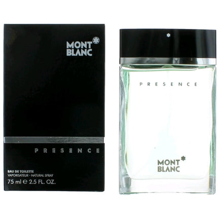 Montblanc Men's EDT Spray - Presence Sage, Apple, Heliotrope Heart Notes, 2.5 oz ,