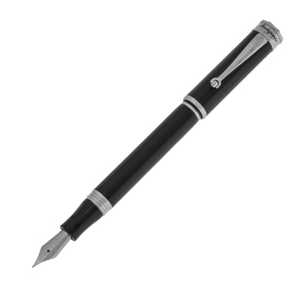 Montegrappa Ducale Black Fountain Pen (F) ISDUR2PC ,