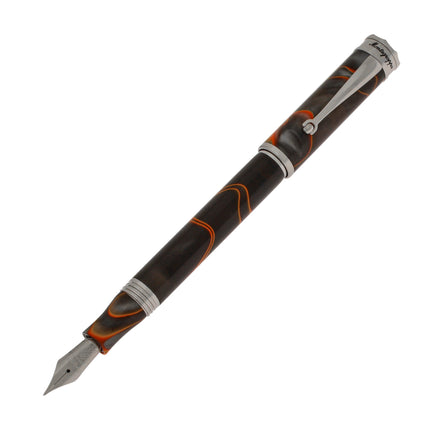 Montegrappa Ducale Grey and Orange Fountain Pen (F) ISDUR2IT ,