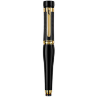 Montegrappa Fountain Pen - F1 Speed Podium Yellow Gold and Black, Medium | ISS1L3BC ,