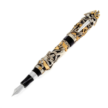 Montegrappa Pirates Limited Edition Sterling Silver Fountain Pen (F) ISCUP2SC ,