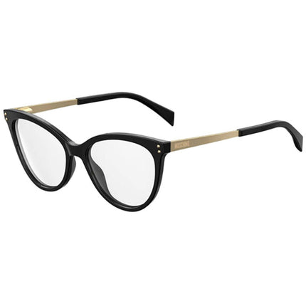 Moschino Women's Eyeglasses - Black Plastic Cat Eye Frame | MOSCHINO MOS503 807 ,