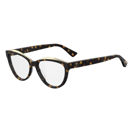 Moschino Women's Eyeglasses - Dark Havana Plastic Cat Eye Frame | MOSCHINO MOS529 86 ,
