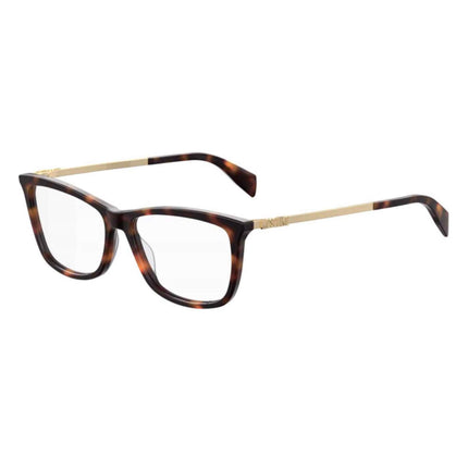 Moschino Women's Eyeglasses - Dark Havana Plastic Square Frame | MOSCHINO MOS522 86 ,