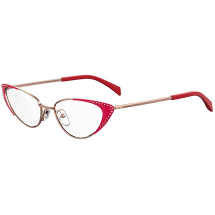 Moschino Women's Eyeglasses - Gold Copper Metal Cat Eye Frame | MOSCHINO MOS545 0DDB ,