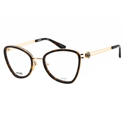 Moschino Women's Eyeglasses - Havana Butterfly Full-Rim Metal Frame | MOS584 0086 00 ,