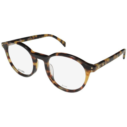Moschino Women's Eyeglasses - Yellow Havana Plastic Round Frame | MOSCHINO MOS502 0SCL ,