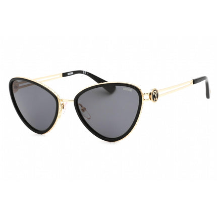 Moschino Women's Sunglasses - Black Cat Eye Metal Frame Grey Lens | MOS095/S 0807 IR ,