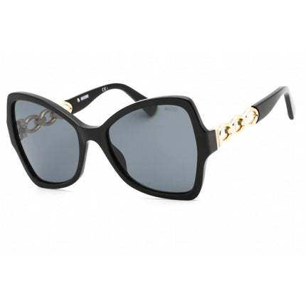 Moschino Women's Sunglasses - Black Rectangular Frame Grey Lens | MOS099/S 0807 IR ,