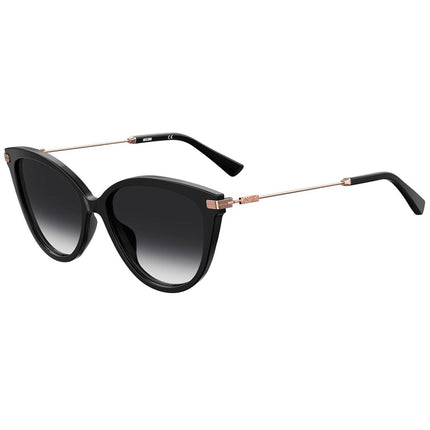 Moschino Women's Sunglasses - Dark Grey Gradient Lens Black Frame | MOS069/S 807/9O ,