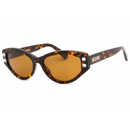 Moschino Women's Sunglasses - Havana Cat Eye Shape Frame Brown Lens | MOS109/S 0086 70 ,