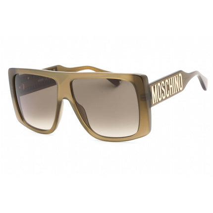 Moschino Women's Sunglasses - Olive Rectangular Frame Brown Sf Lens | MOS119/S 04C3 HA ,
