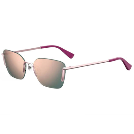 Moschino Women's Sunglasses - Pink Lens Rose Gold Metal Frame | MOS054/S 035J 0J ,