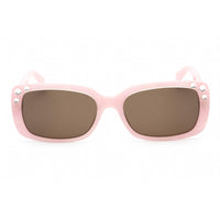 Moschino Women's Sunglasses - Pink Rectangular Frame Brown Lens | MOS107/S 035J 70 ,