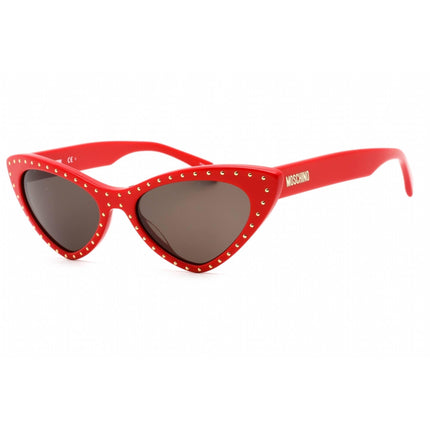 Moschino Women's Sunglasses - Red Cat Eye Plastic Frame Grey Lens | MOS006/S 0C9A IR ,