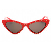 Moschino Women's Sunglasses - Red Cat Eye Plastic Frame Grey Lens | MOS006/S 0C9A IR ,